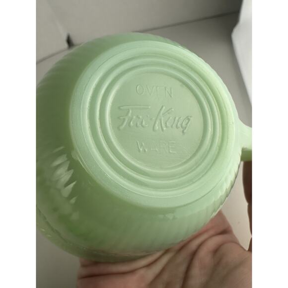 Fire King Jadite Jadeite Jade-ite Jane Ray Cream And Sugar Set VTG Decor - Picture 13 of 13